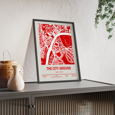 Nottingham Forest City Ground location map wall art