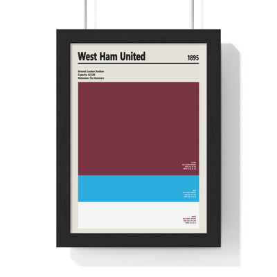 West Ham United colour swatch wall art print