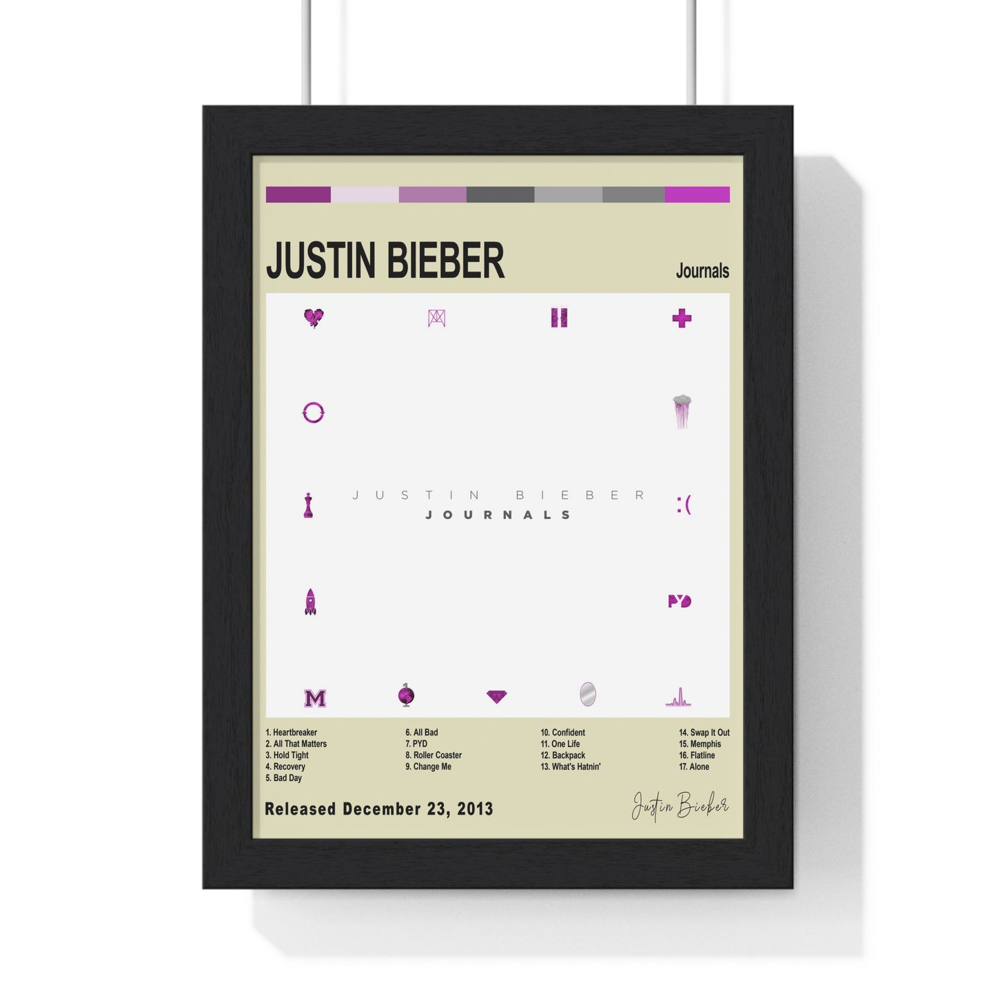 Justin Bieber - Journals Album Poster