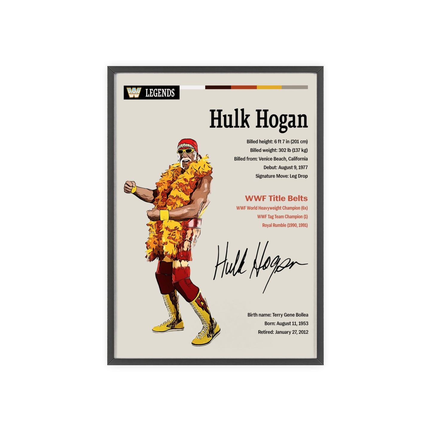 Hulk Hogan Wrestling Poster