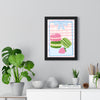 Matcha macaroons kitchen poster framed on living room wall