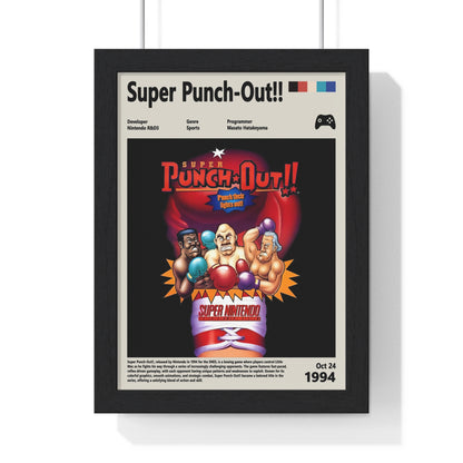 Super Punch out 1994 - Video Game Info minimalist Poster