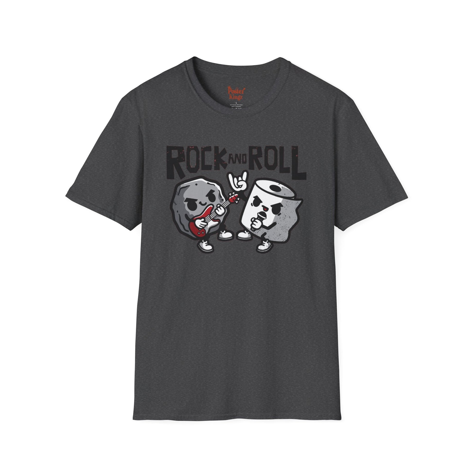 Green t-shirt with Rock and Roll Music Pun
