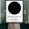 Lifestyle - Personalised Couple Star Map Print held up in a bright room