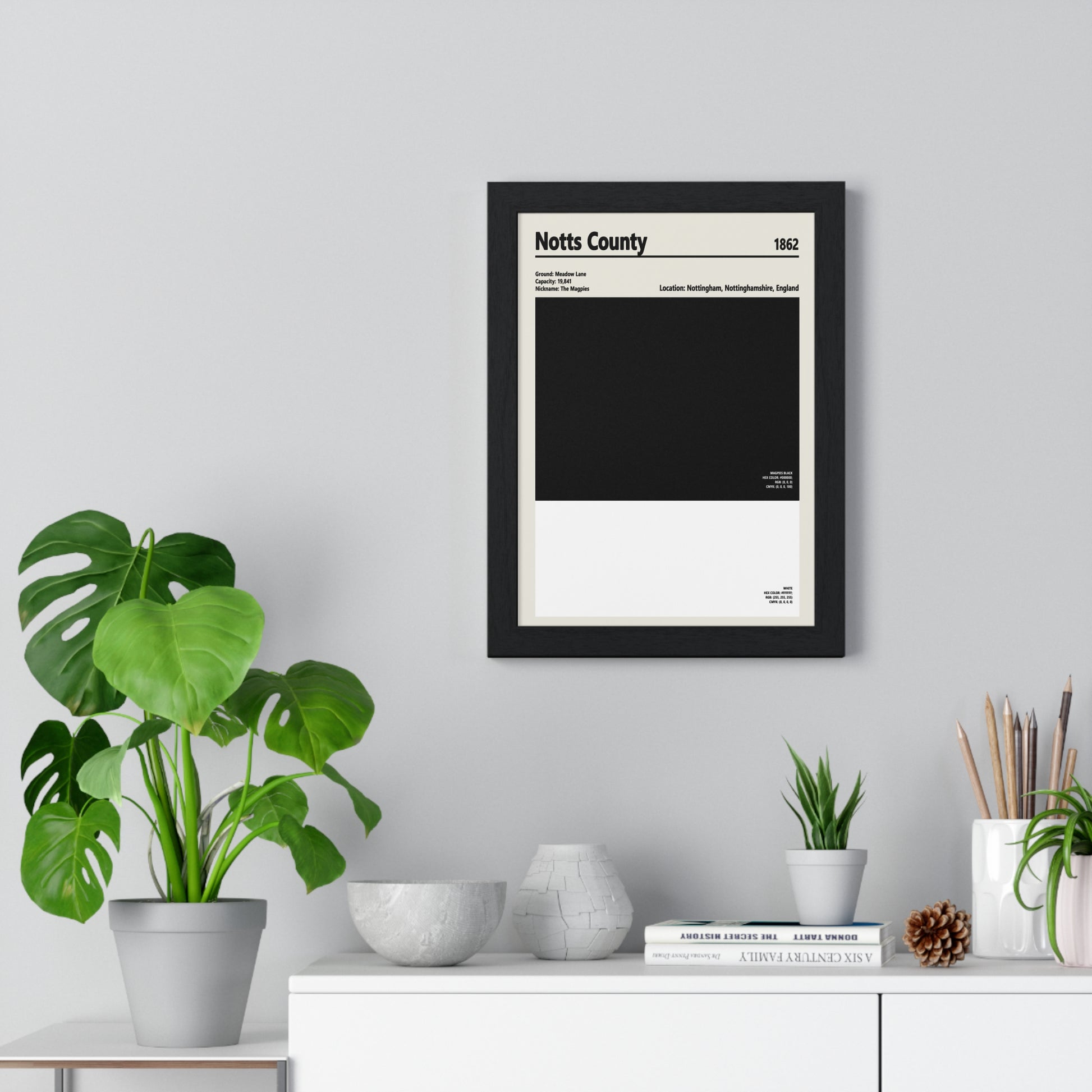 Notts County gift modern football wall art