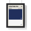 Scotland Rugby Union colour swatch poster in blue and white