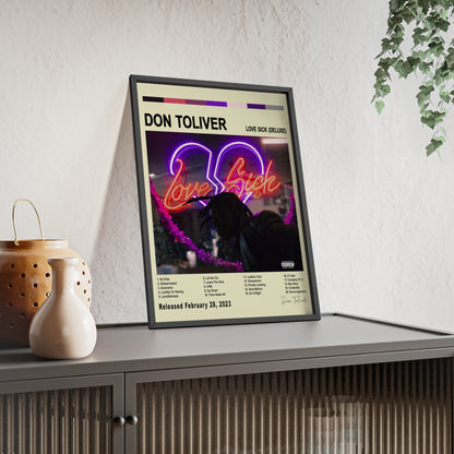 Don Toliver - ove Sick Album Cover Poster