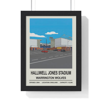 Halliwell Jones Stadium Warrington Wolves print framed on white wall