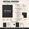 30x40cm framed and unframed poster information