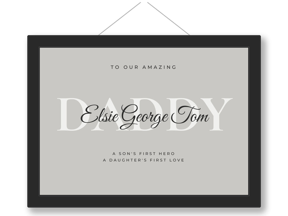 Personalised Daddy Print - framed print