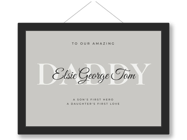 Personalised Daddy Print - framed print