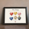 Lifestyle - Personalised Family Balloon Print leaning on a wooden sideboard