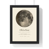 Personalised new baby moon phase print framed for a nursery
