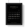 Personalised moon calendar print framed with a special date ringed
