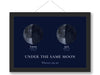 Personalised Under the Same Moon print framed as a long-distance gift