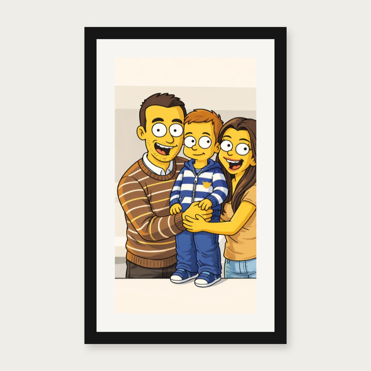 Personalised Cartoon Family Portrait Print