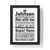 Peep Show word cloud quotes print framed on a wall - unofficial fan art by Poster Kingz