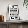 Phoenix Nights word cloud quotes print framed on a wall - unofficial fan art by Poster Kingz