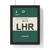 Personalised Boarding Pass Poster | Custom Airport Code Travel Print