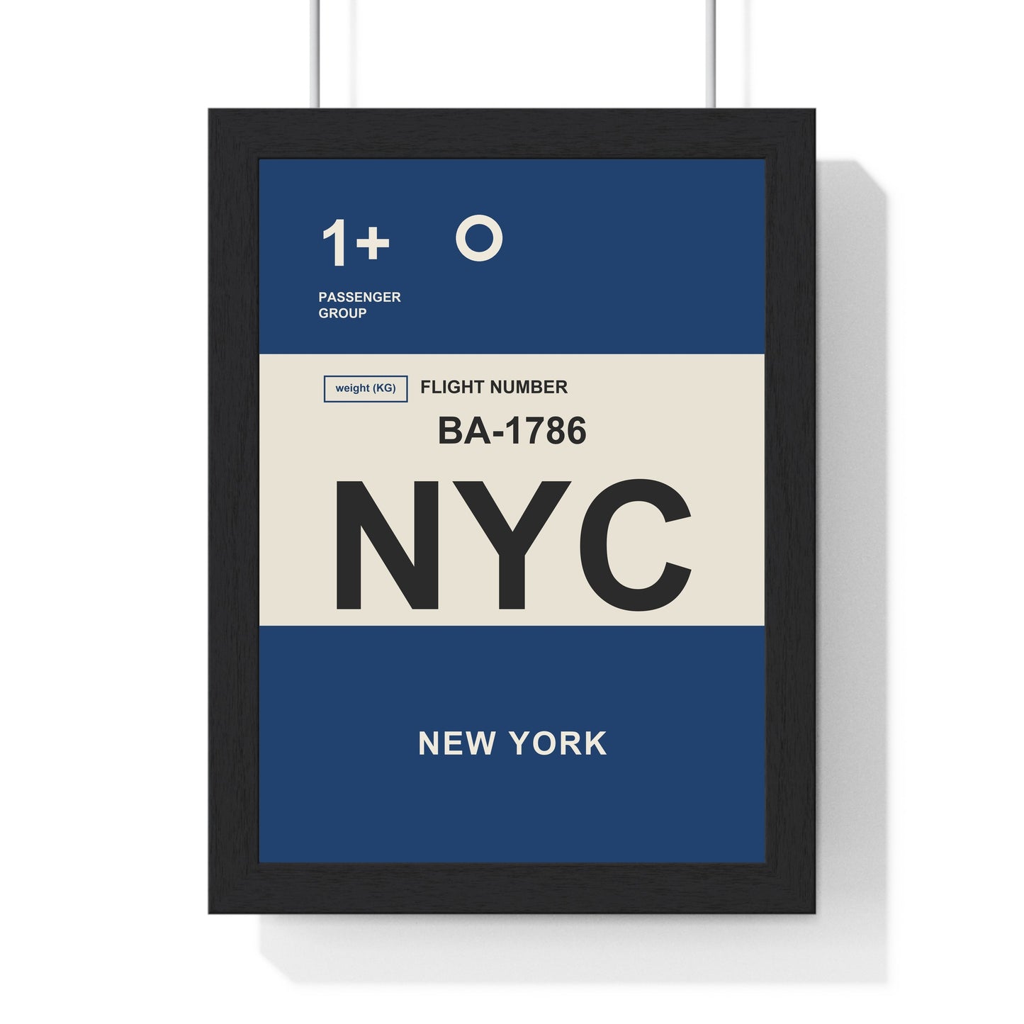 Personalised Boarding Pass Poster | Custom Airport Code Travel Print