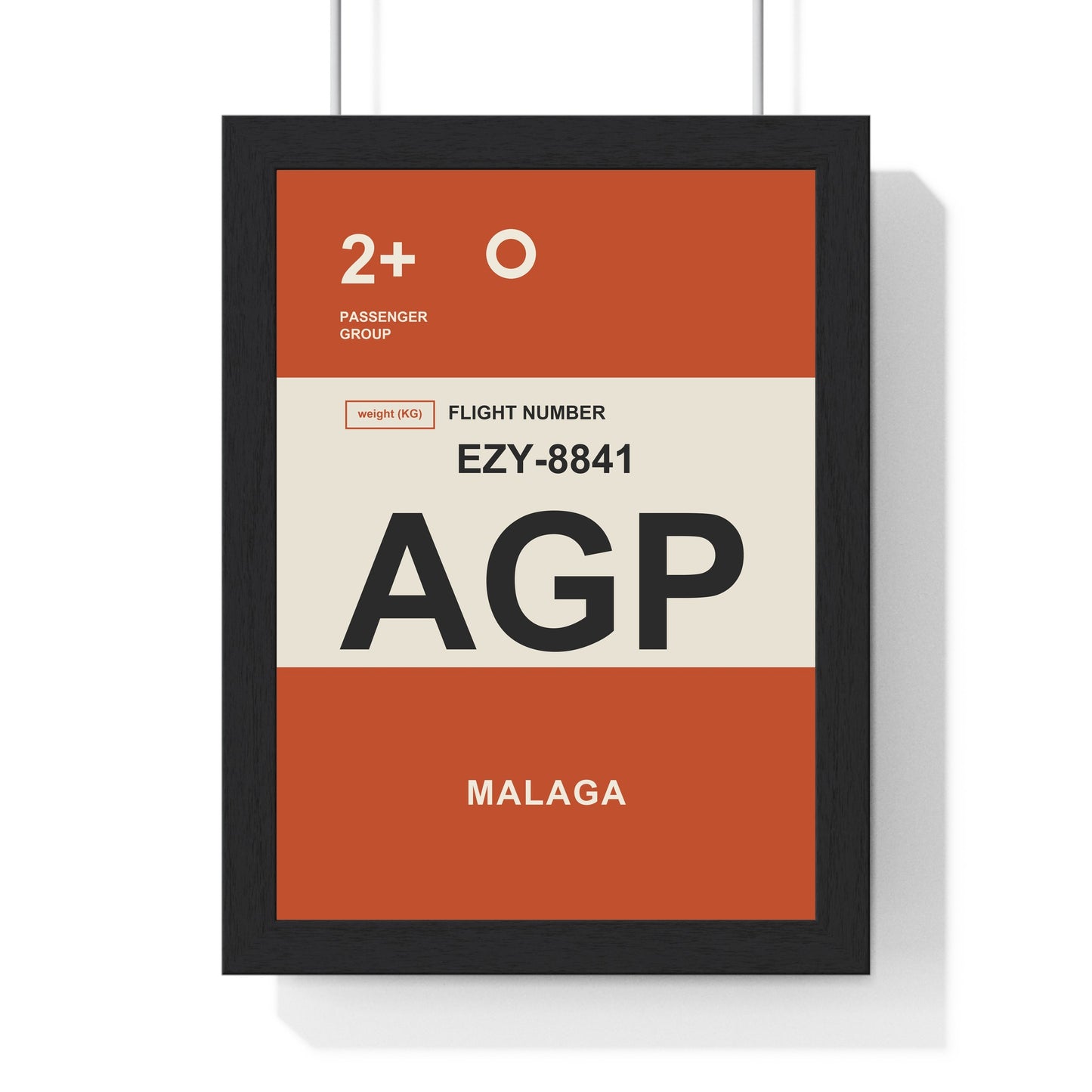 Personalised Boarding Pass Poster | Custom Airport Code Travel Print