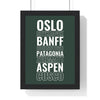 Forest green custom destination travel poster gift