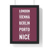 Plum personalised destination typography travel poster