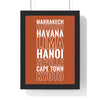 Terracotta custom travel list destination print