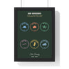 Forest green custom passport stamp travel print for holiday memories