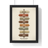 Cream personalised travel signpost print custom destination poster