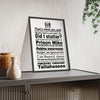 The Office (US) word cloud quotes print framed on a wall - unofficial fan art by Poster Kingz
