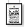 The Office (US) word cloud quotes print framed on a wall - unofficial fan art by Poster Kingz
