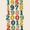 Family Years print with six years