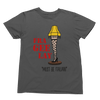 Red t-shirt with A Christmas Story Fragile Fra Gee Lay Sweatshirt Xmas Movie wall display