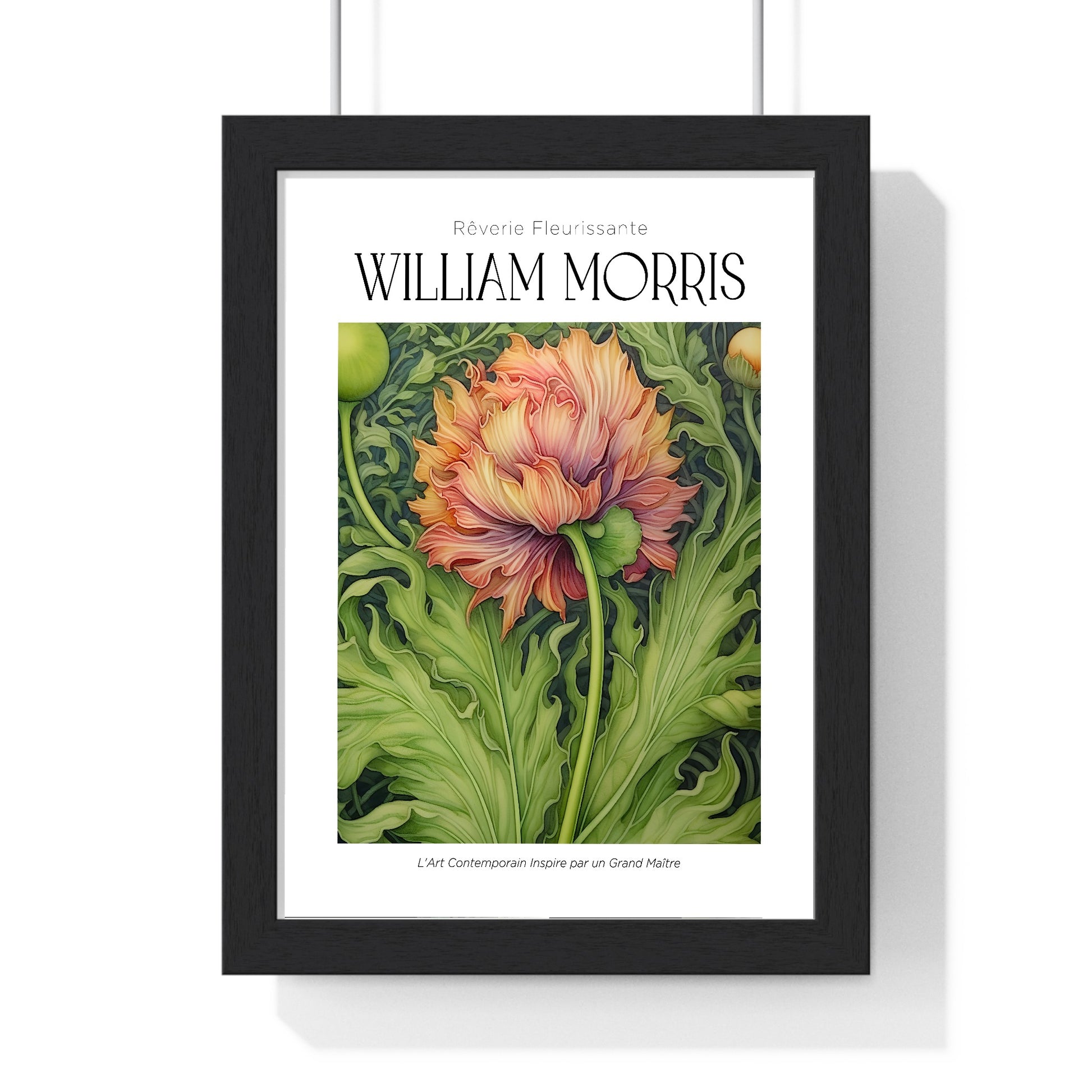 11x14-06 poster framed in black wood frame, modern living room wall art