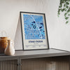 Manchester City Etihad Stadium stylised map wall art poster
