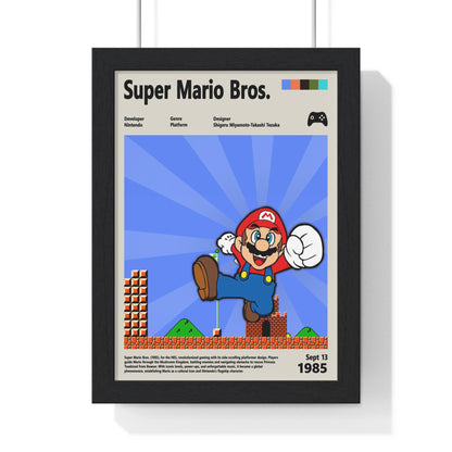 Super Mario Bros 1985 - Video Game Info minimalist Poster