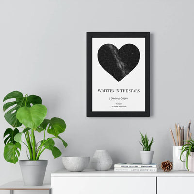 Written in the stars heart constellation couple print
