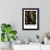 11x14-05 framed poster displayed on living room wall, modern interior styling