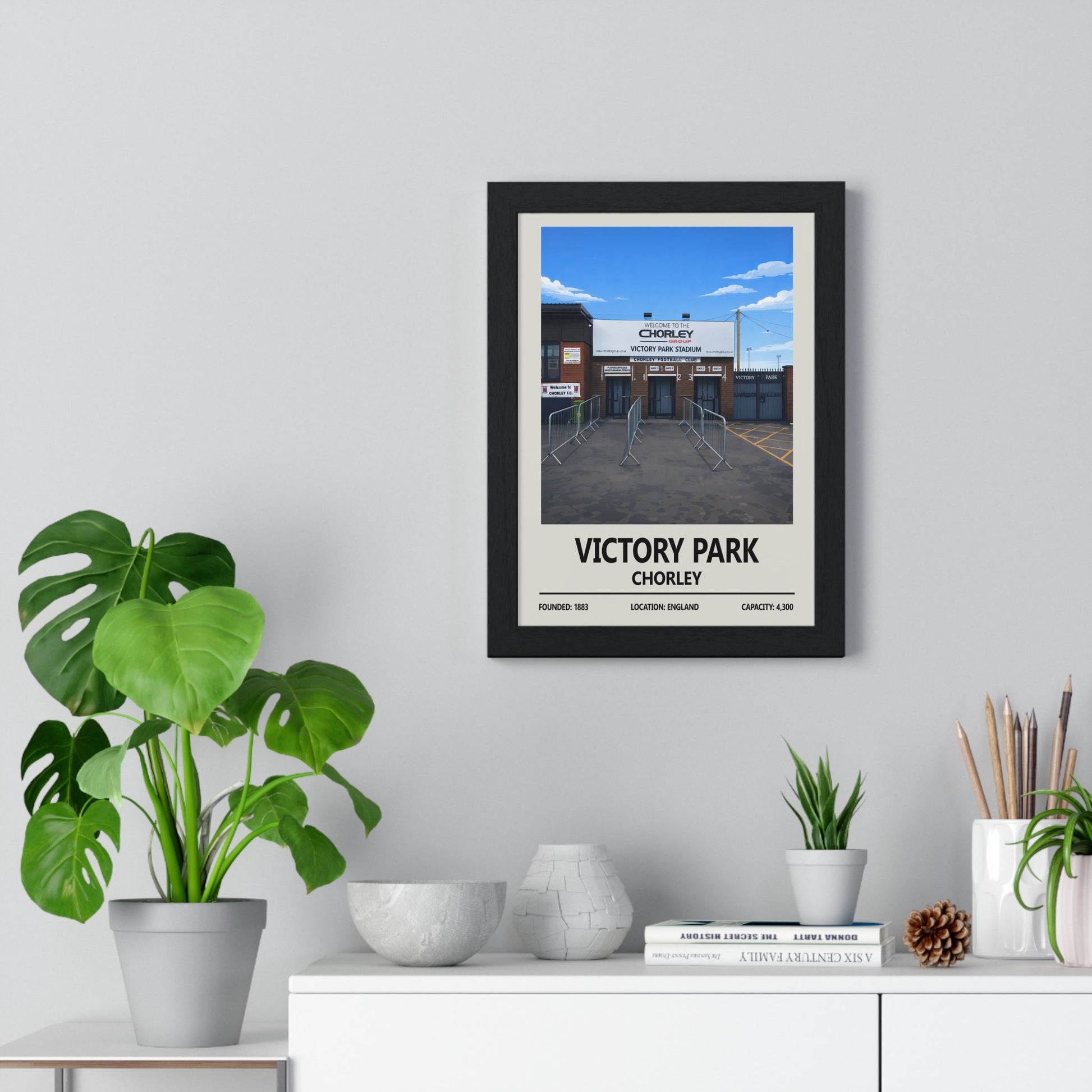 Framed Victory Park Stadium Print - Chorley FC Football Ground poster