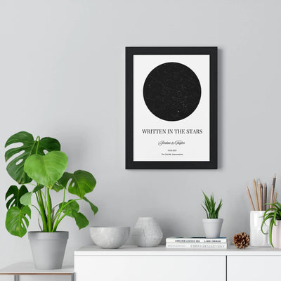 Custom star map print with names date and location
