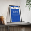 Aaron Rai Aronimink 2026 Golf Poster - Caddie Bib Final Round 65 Print framed and leaning on a sideboard