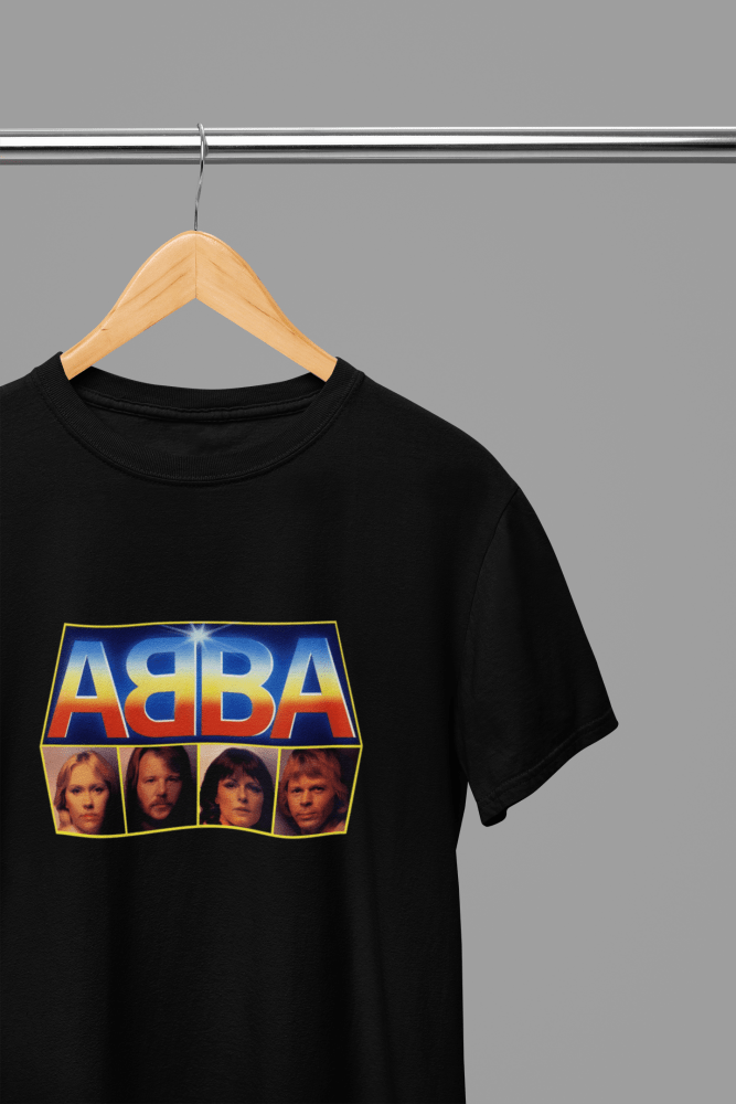 ABBA Music T-Shirt/Sweatshirt - Poster Kingz - S - Design 2 T Shirt - Black