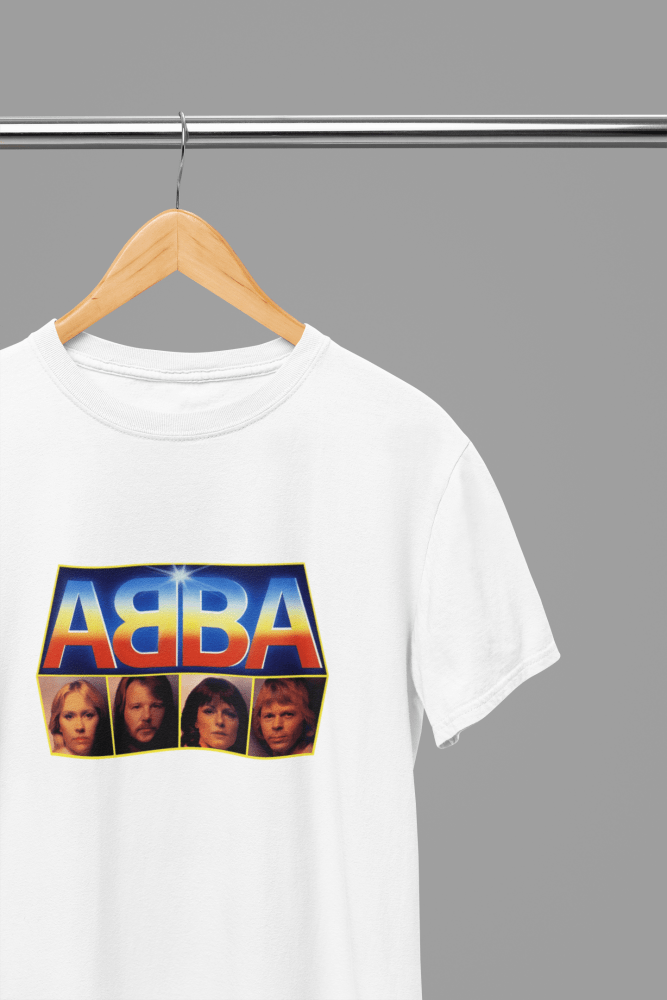 ABBA Music T-Shirt/Sweatshirt - Poster Kingz - S - Design 2 T Shirt - White