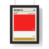 Framed Aberdeen Football colour swatch print