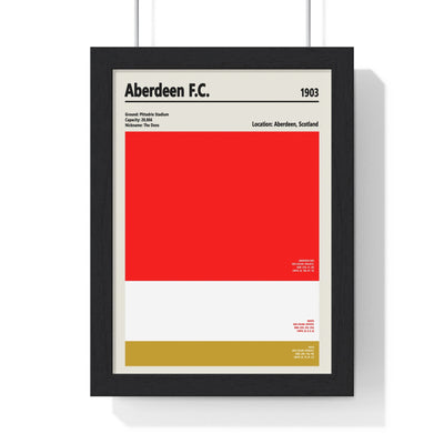 Framed Aberdeen Football colour swatch print