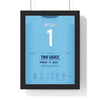 Aberdeen Scottish Cup Final 2025 Poster - Dimitar Mitov 1 Hampden Shirt Print framed in a black frame, ready to hang