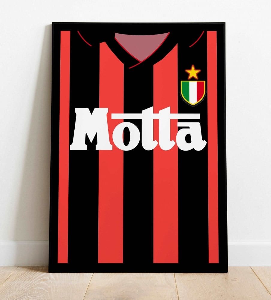 Framed AC Milan Football poster back view