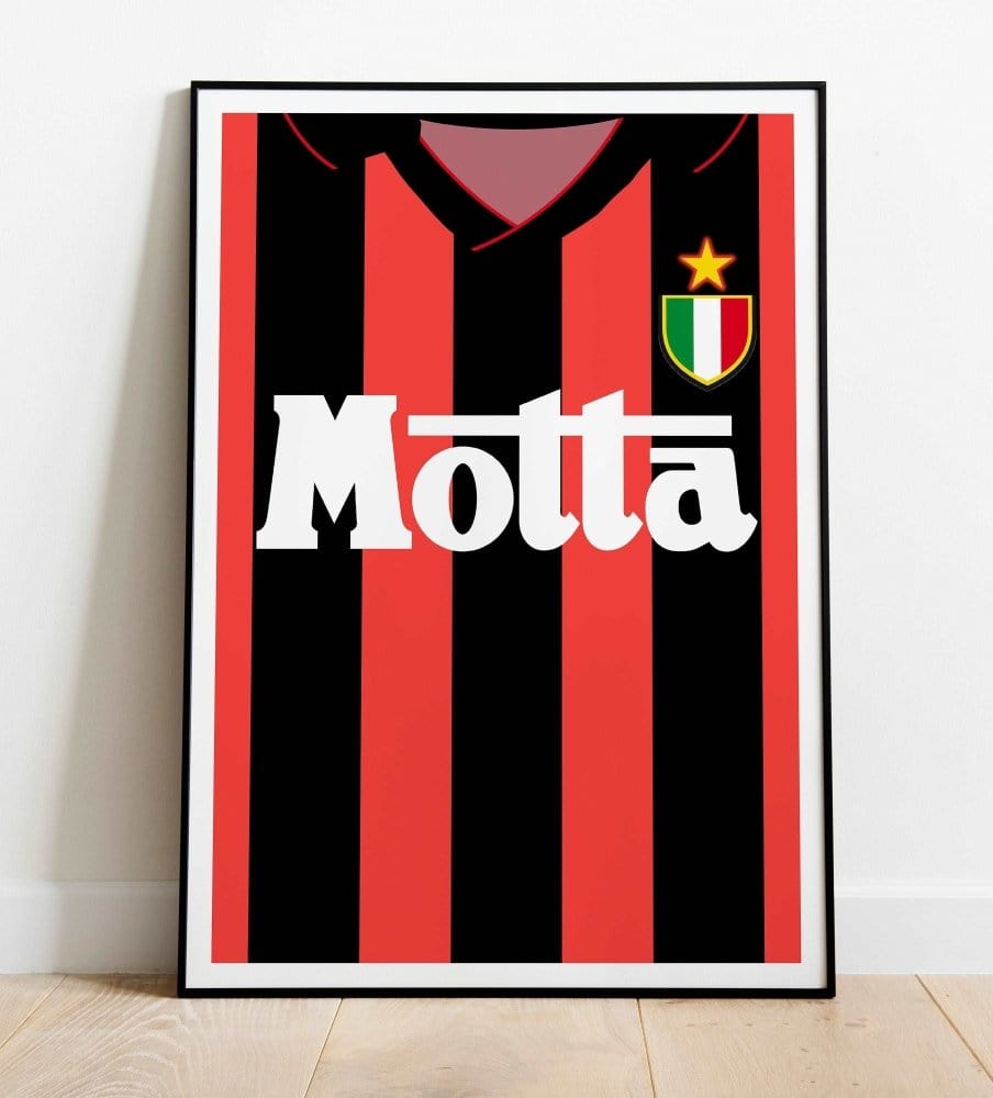 Framed AC Milan Football poster wall display