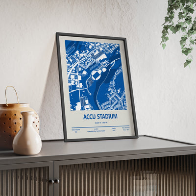 Framed Accu Stadium map print